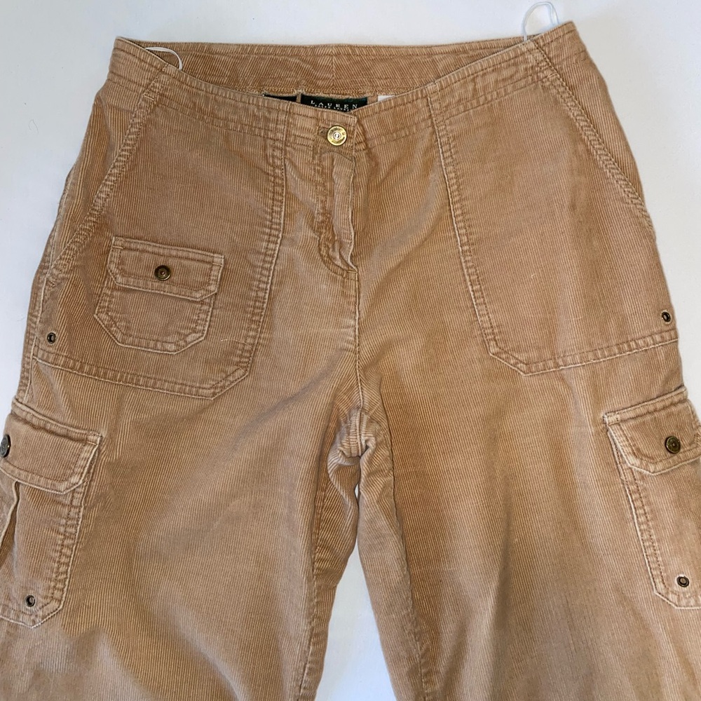 Vintage Ralph Lauren Cargo Corduroy Pants. Size 4P. Womens